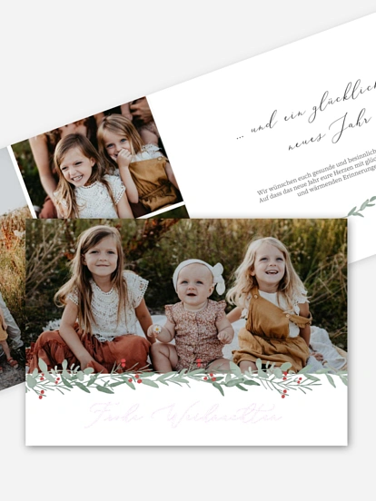 Weihnachtskarte Zarter Eukalyptus