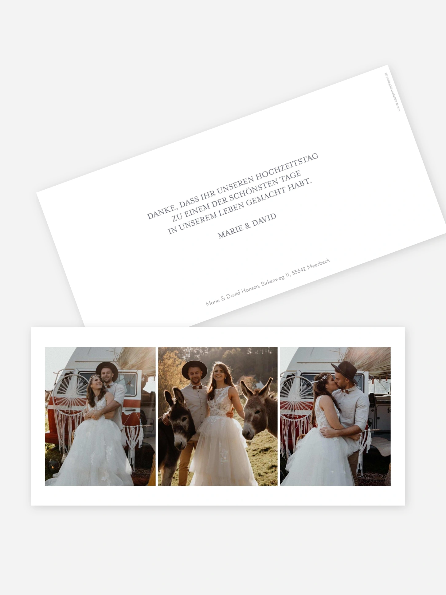 Dankeskarte Hochzeit Liebeshorizont