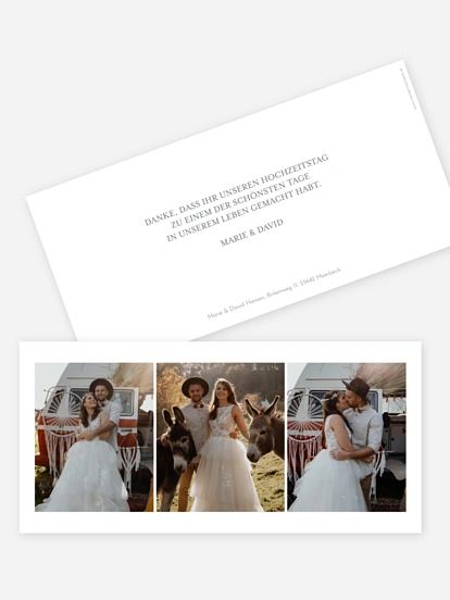 Dankeskarte Hochzeit Liebeshorizont