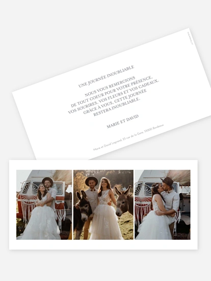 Carte de remerciements Horizon de douceur