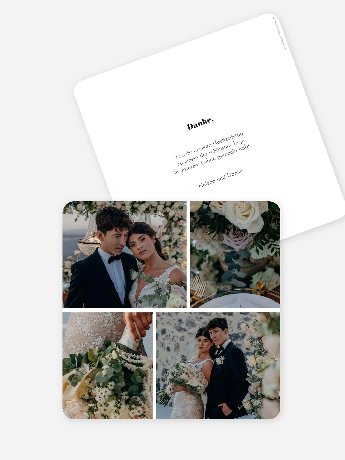 Dankeskarte Hochzeit Zarter Nachklang