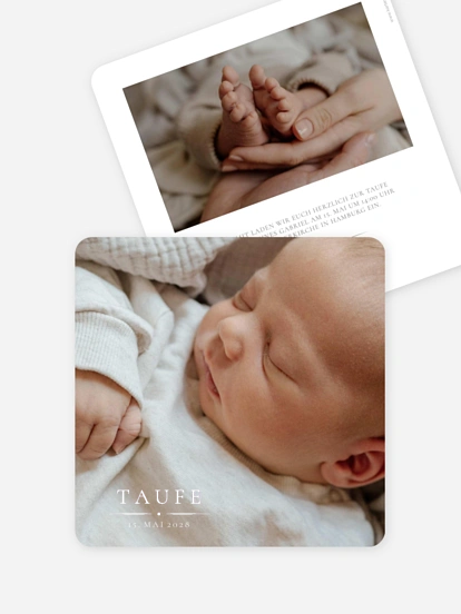 Taufeinladung Zarte Geste