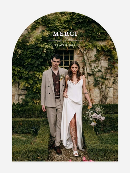 Carte de remerciements Douce attention