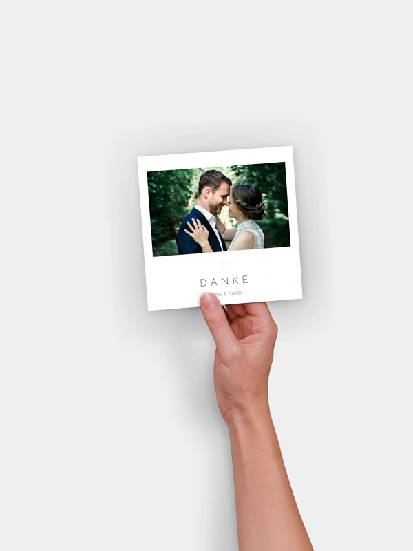 Dankeskarte Hochzeit Zarte Herzen