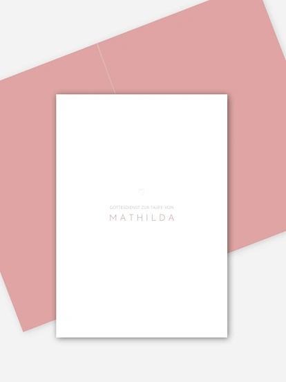 Kirchenheft Taufe Zarte Herzen