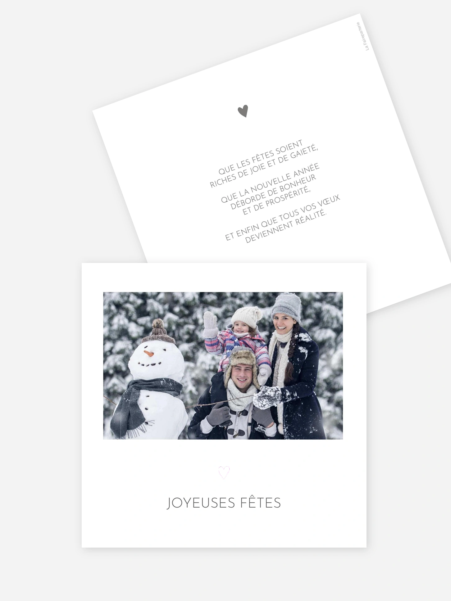Carte de voeux Tendre cœur