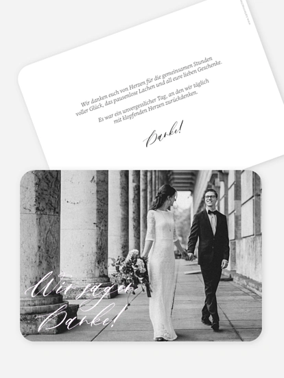 Dankeskarte Hochzeit Sanfte Blüte