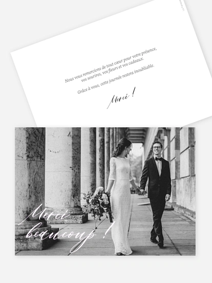 Carte de remerciements Pétales d’amour
