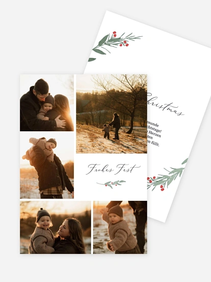 Weihnachtskarte Stiller Winterkranz