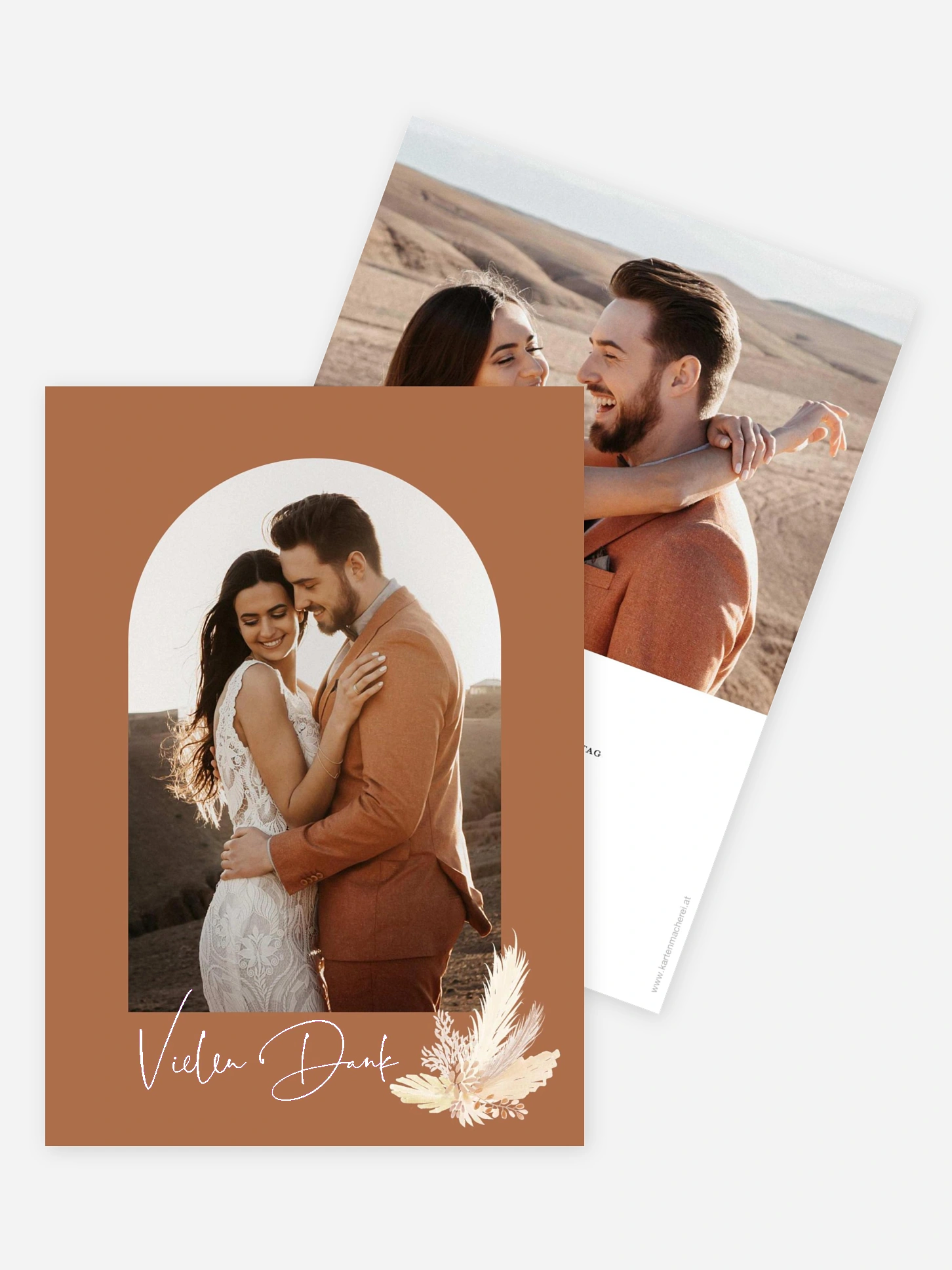 Dankeskarte Hochzeit Boho-Poesie
