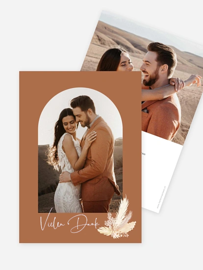 Dankeskarte Hochzeit Boho-Poesie