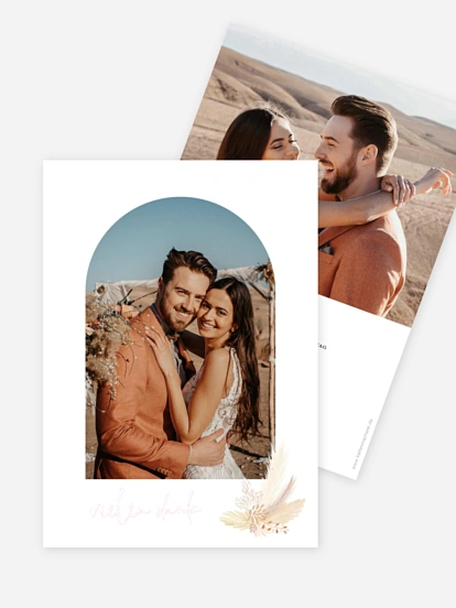 Dankeskarte Hochzeit Boho-Poesie