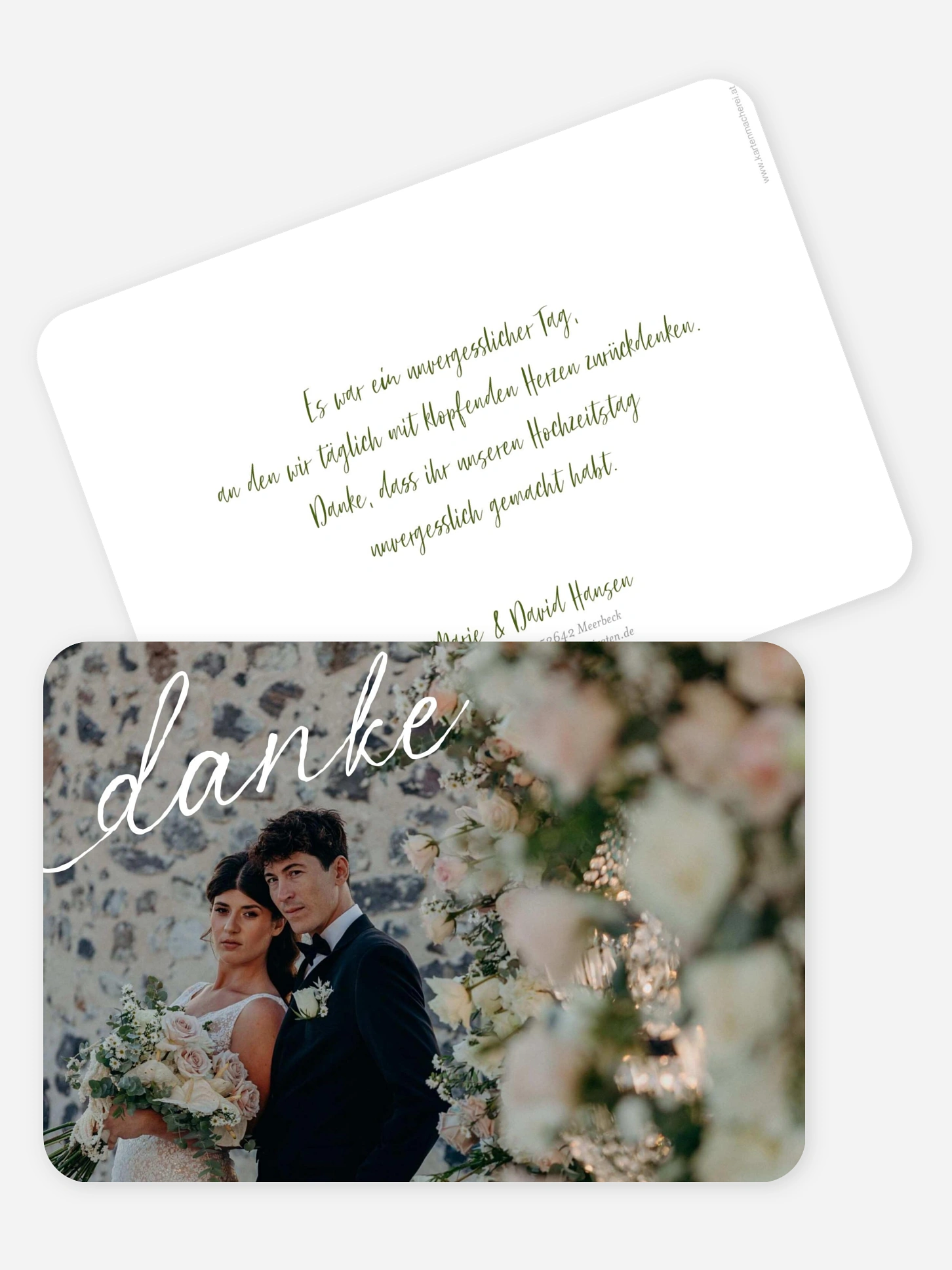 Dankeskarte Hochzeit Herzensgruß