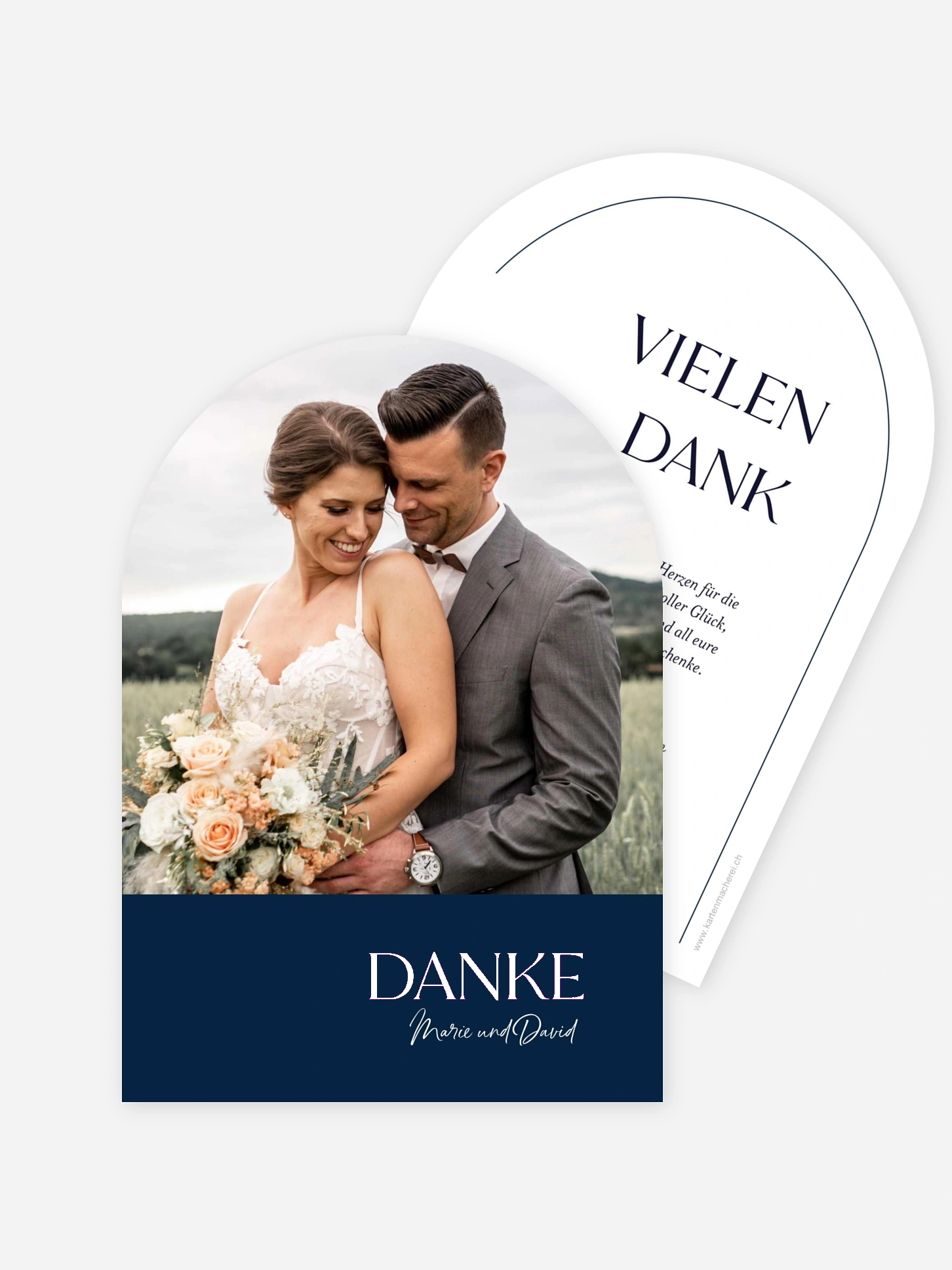 Dankeskarte Hochzeit Feine Zier