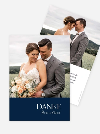 Dankeskarte Hochzeit Feine Zier