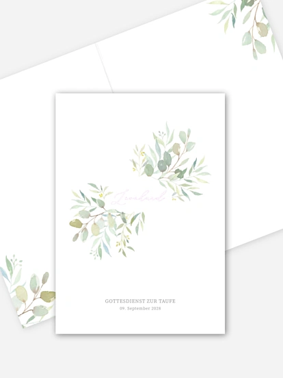 Kirchenheft Taufe Wiesenbouquet