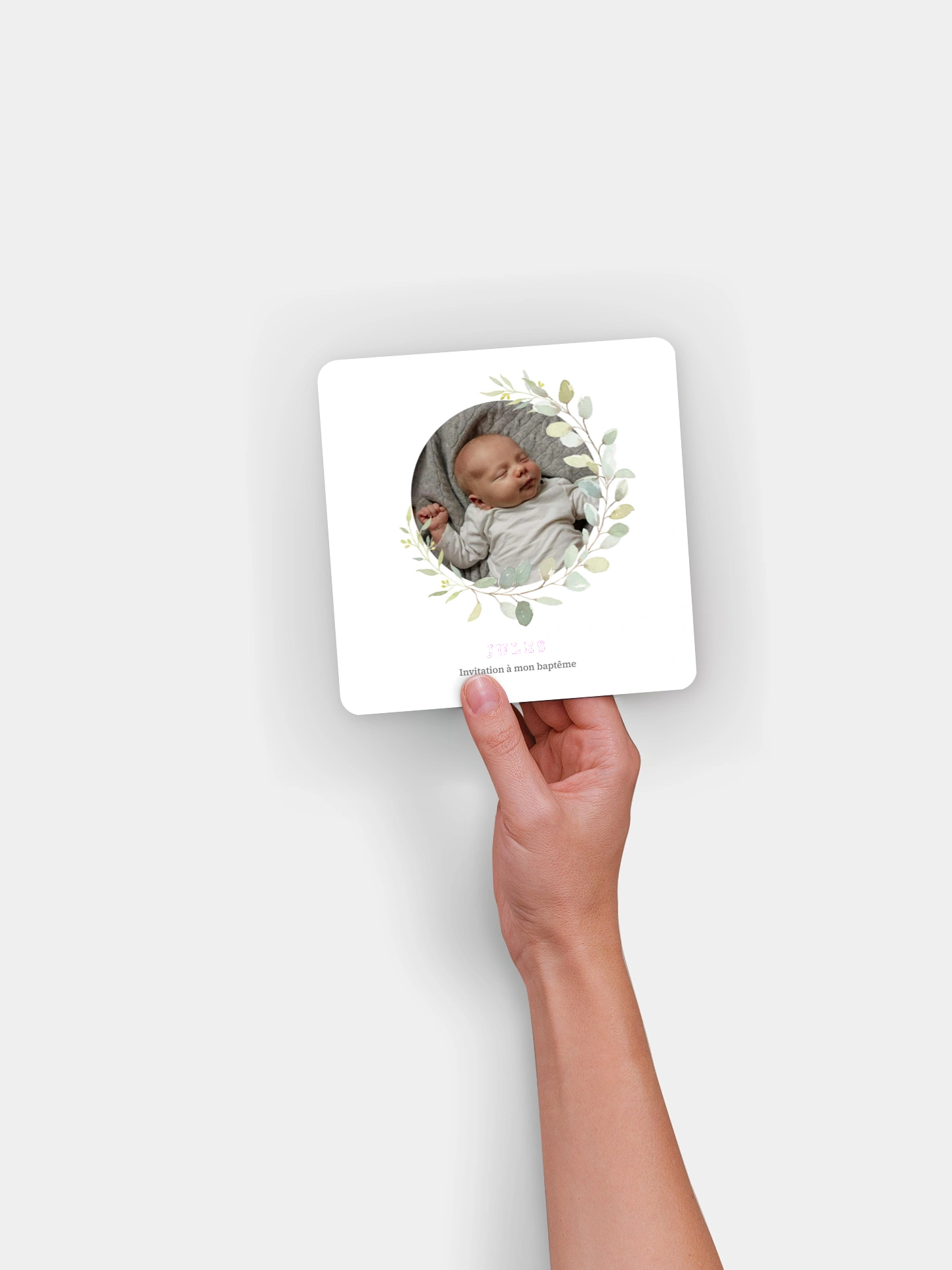 Faire-part baptême Bouquet d’amour
