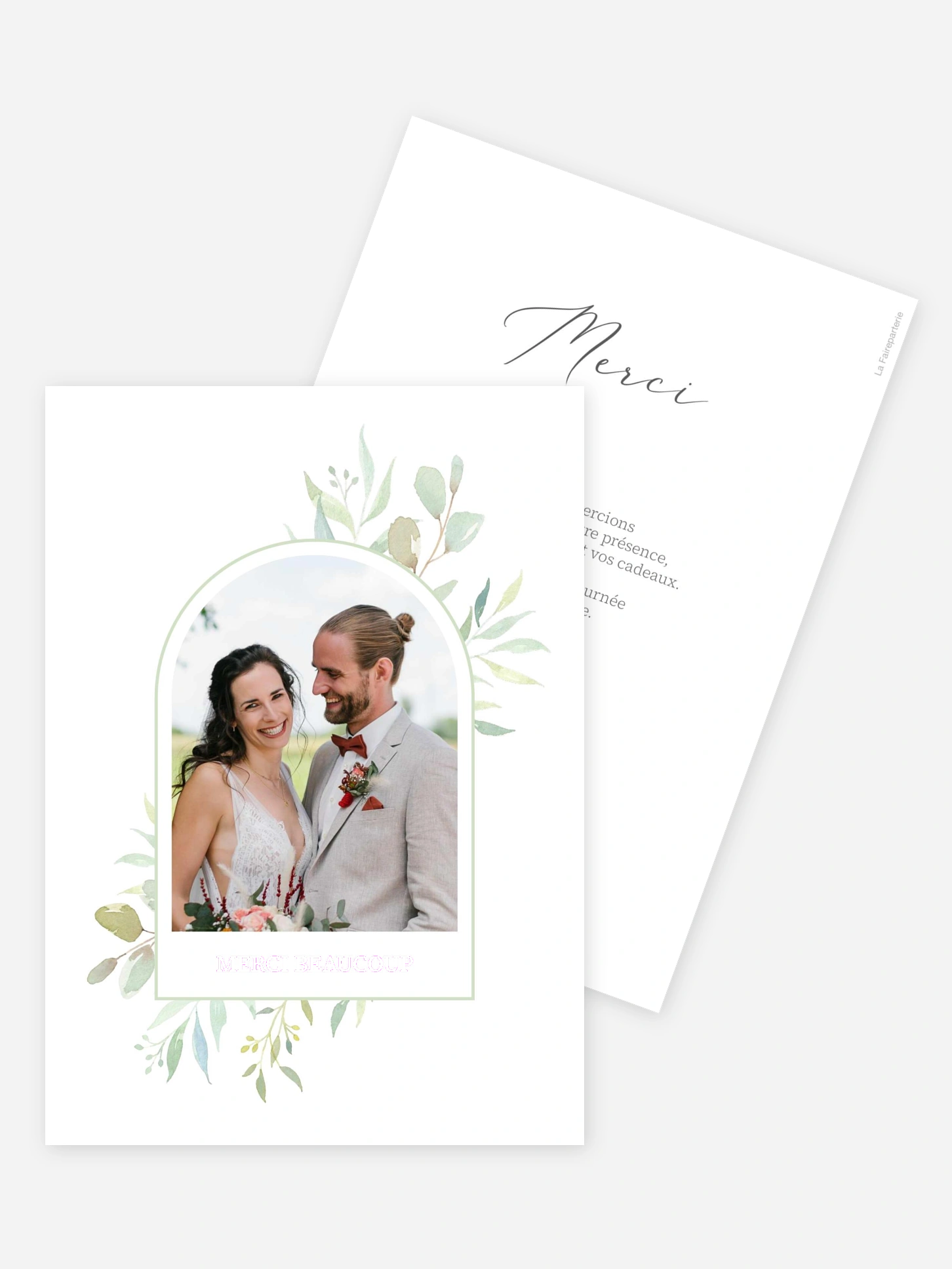 Carte de remerciements Bouquet d’amour