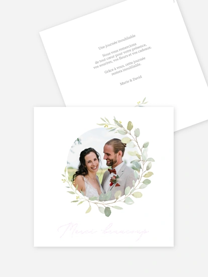 Carte de remerciements Bouquet d’amour