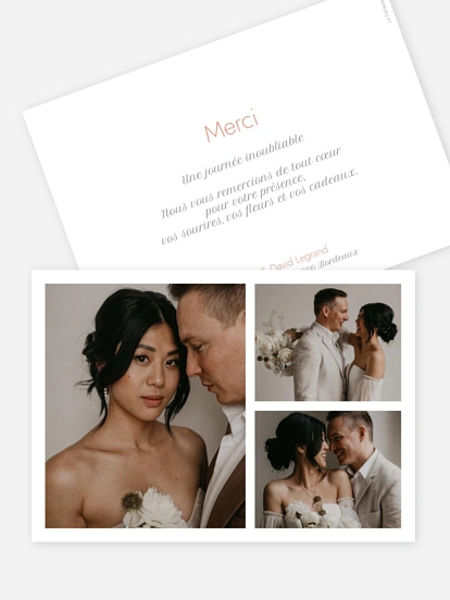 Carte de remerciements Douce allégresse