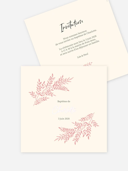 Faire-part baptême Tendre refrain