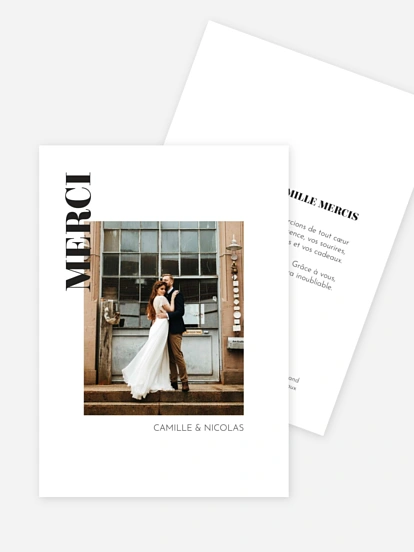 Carte de remerciements Joie immense