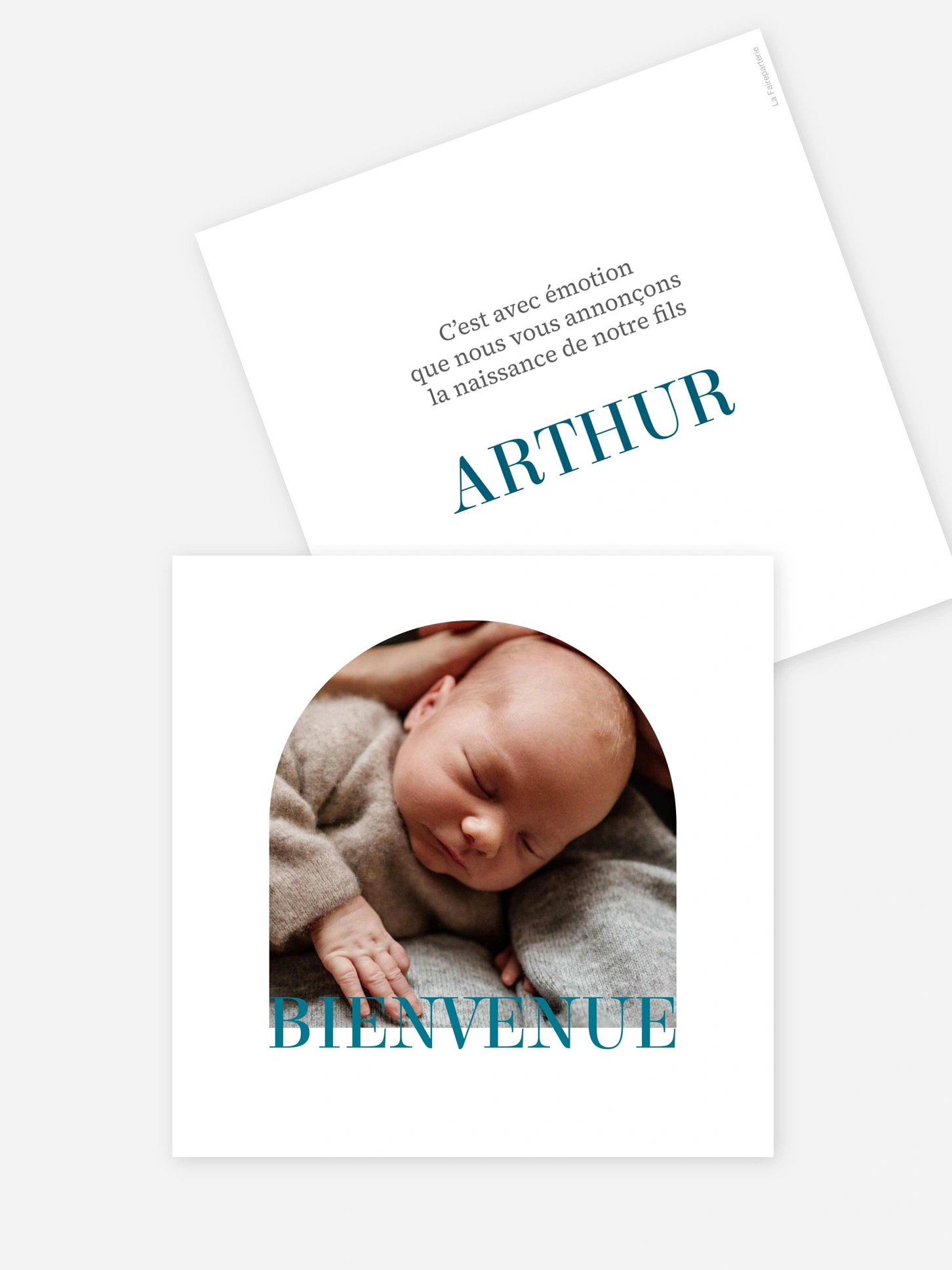 Carte remerciement naissance Cordialement
