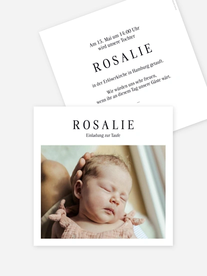 Taufeinladung Liebesrefrain