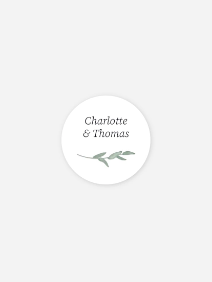 Stickers mariage Élégance Botanique