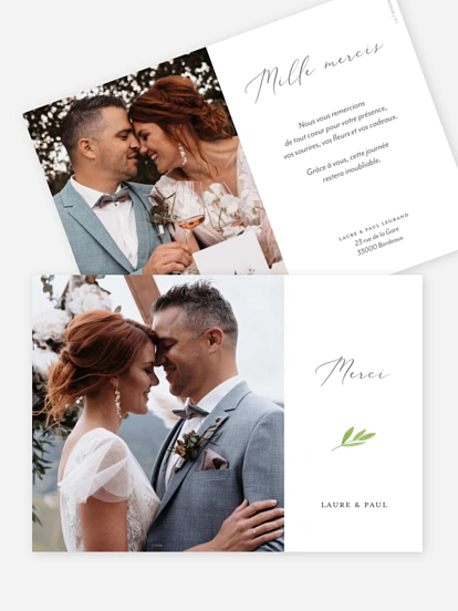 Carte de remerciements Rêve champêtre