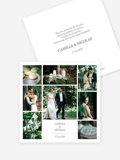 Carte de remerciements Tendre pensée