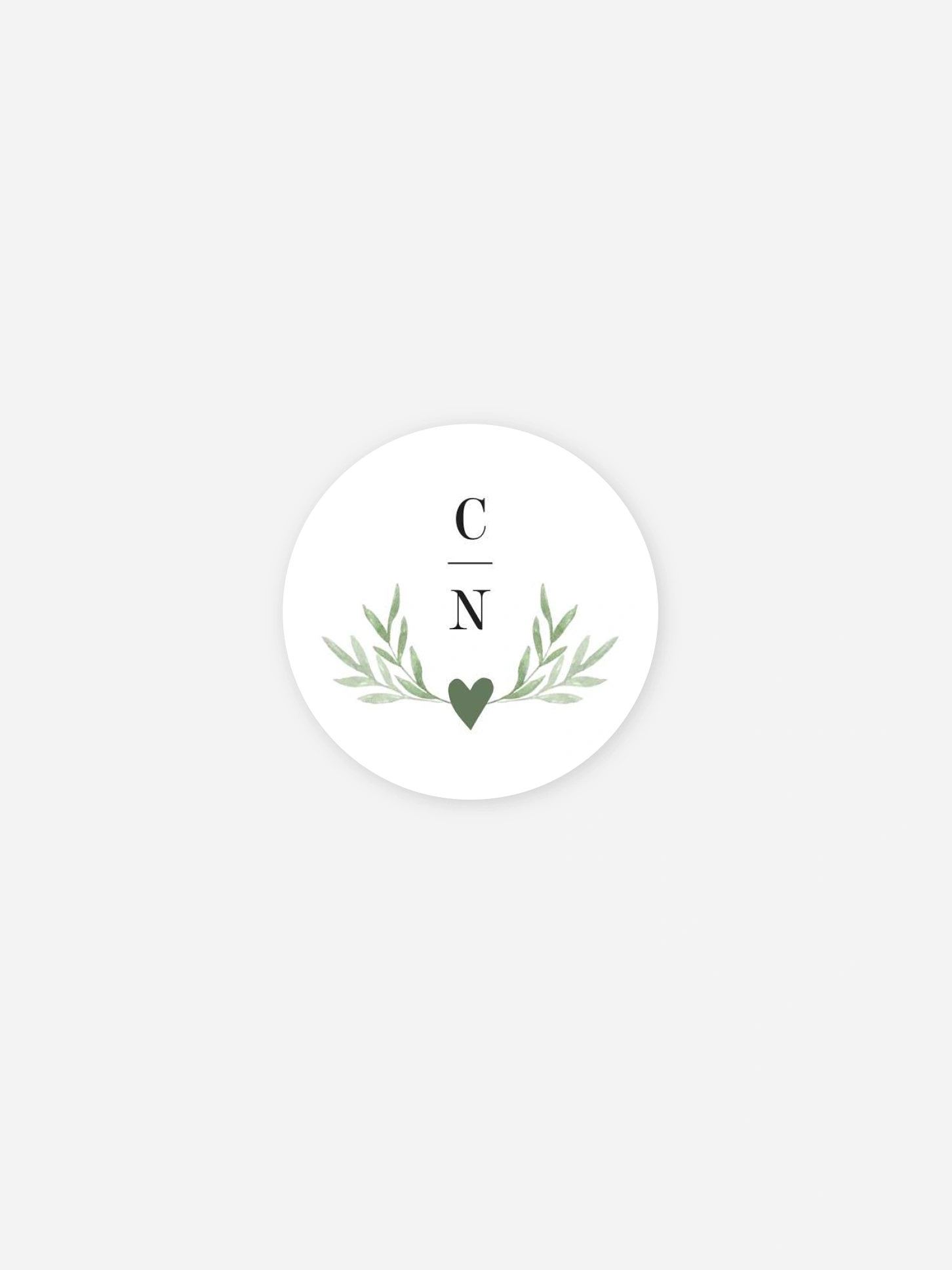 Stickers mariage Feuille d’amour