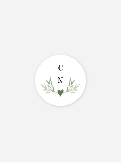 Stickers mariage Feuille d’amour