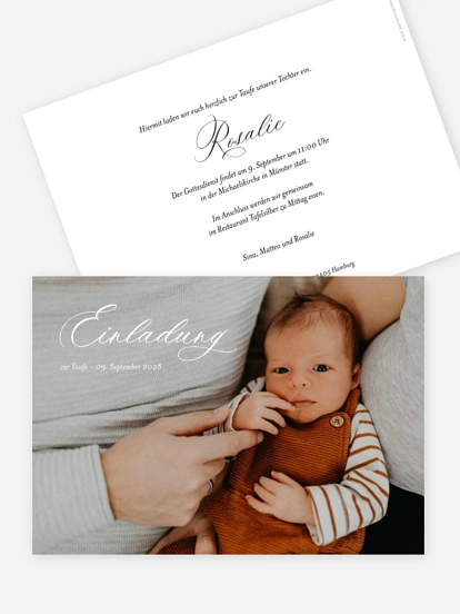 Taufeinladung Feine Schriftkunst