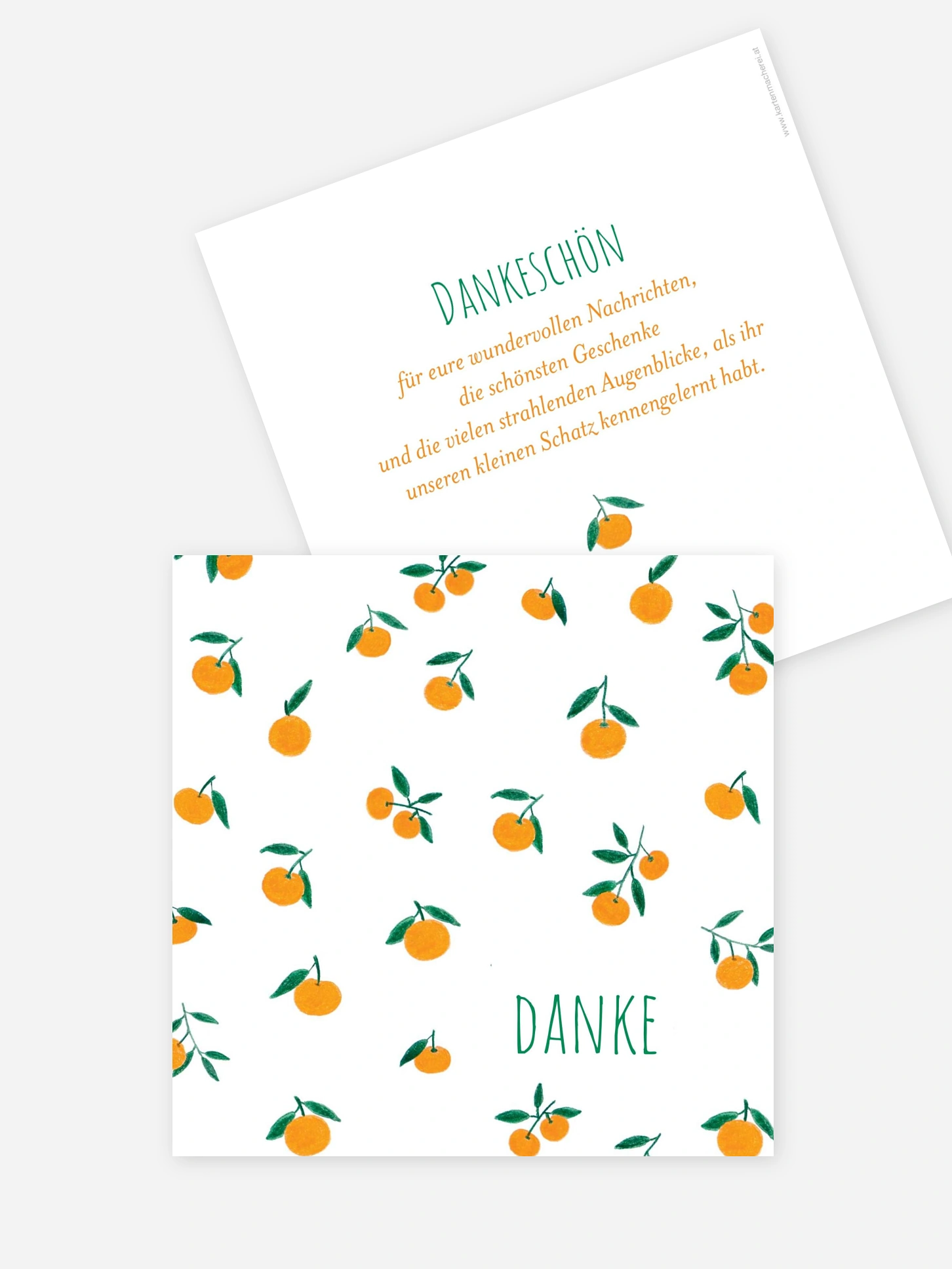 Dankeskarte Geburt Kleine Clementine
