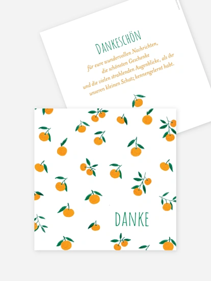 Dankeskarte Geburt Kleine Clementine