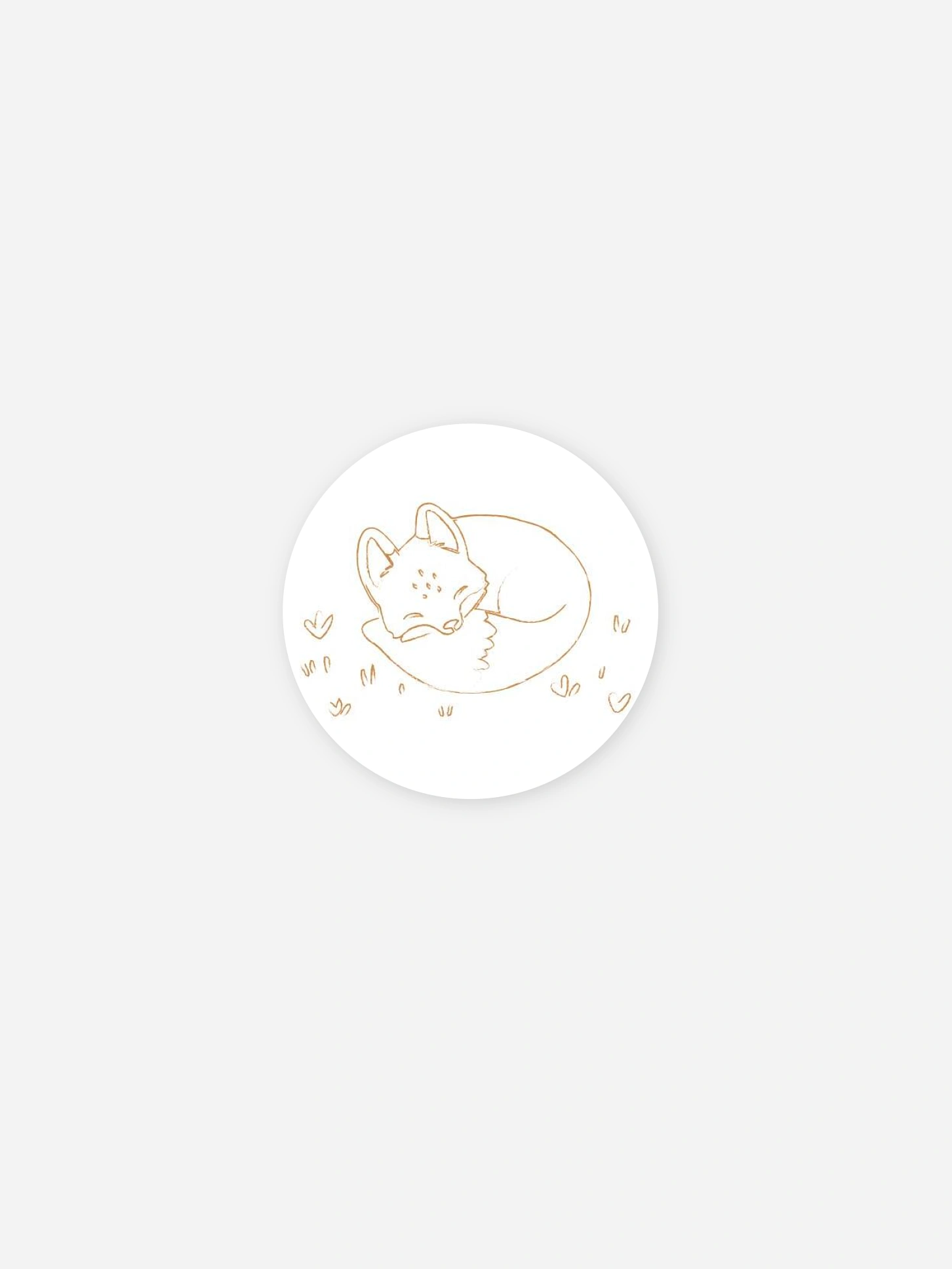 Stickers naissance Doux renard