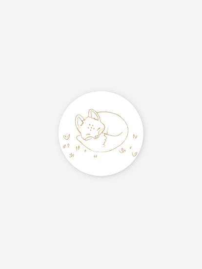 Stickers naissance Doux renard