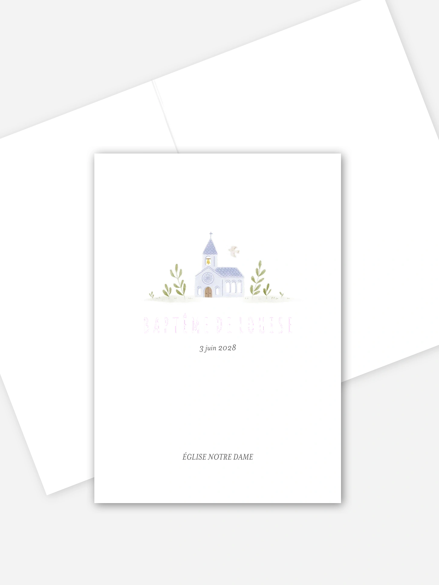 Livret de messe baptême Nuage d’aquarelle