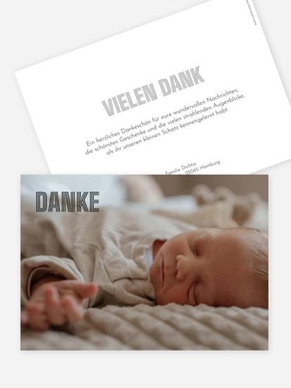 Dankeskarte Geburt Kleines Dankeschön