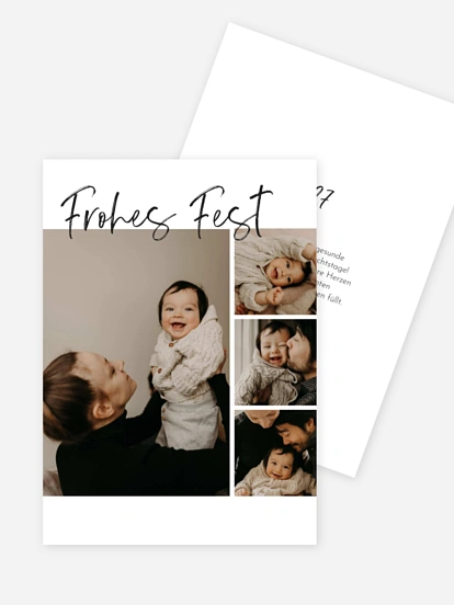 Weihnachtskarte Zarte Reinheit