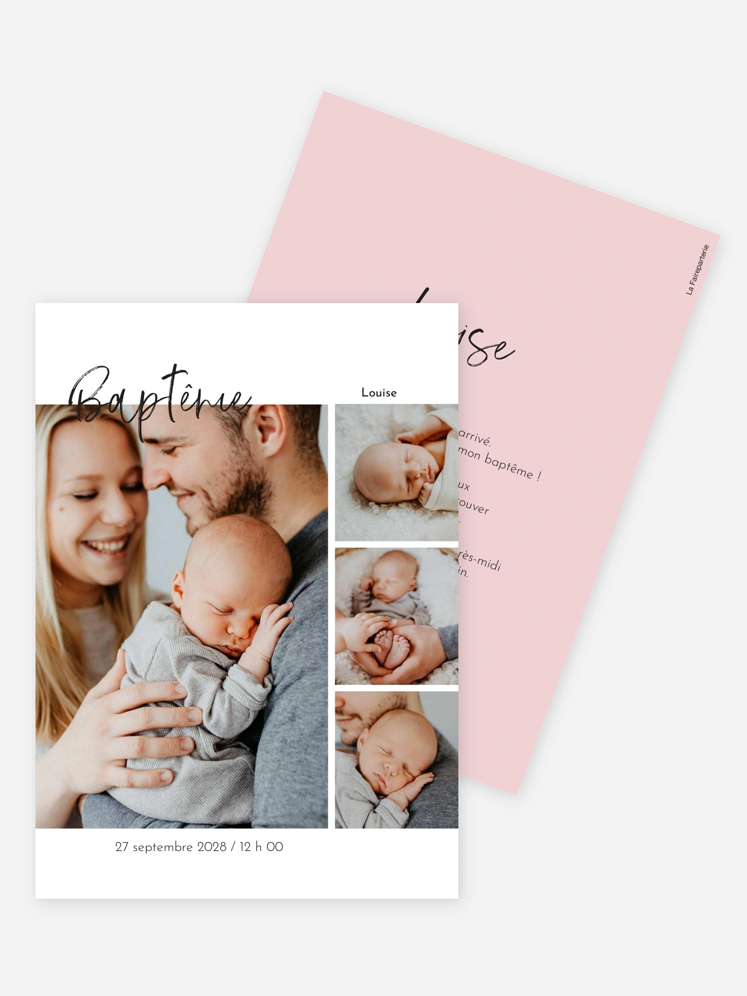 Faire-part baptême Nuage de tendresse
