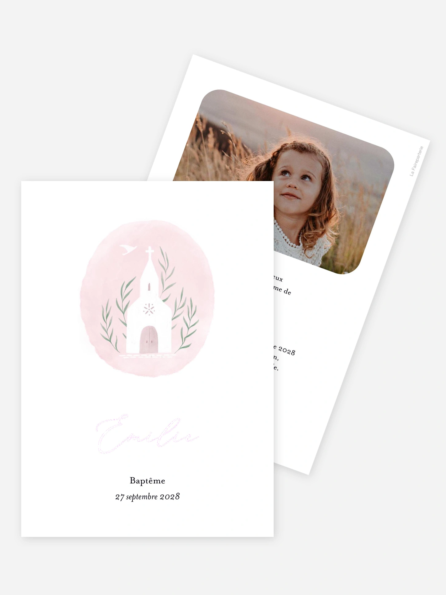 Faire-part baptême Petits Symboles