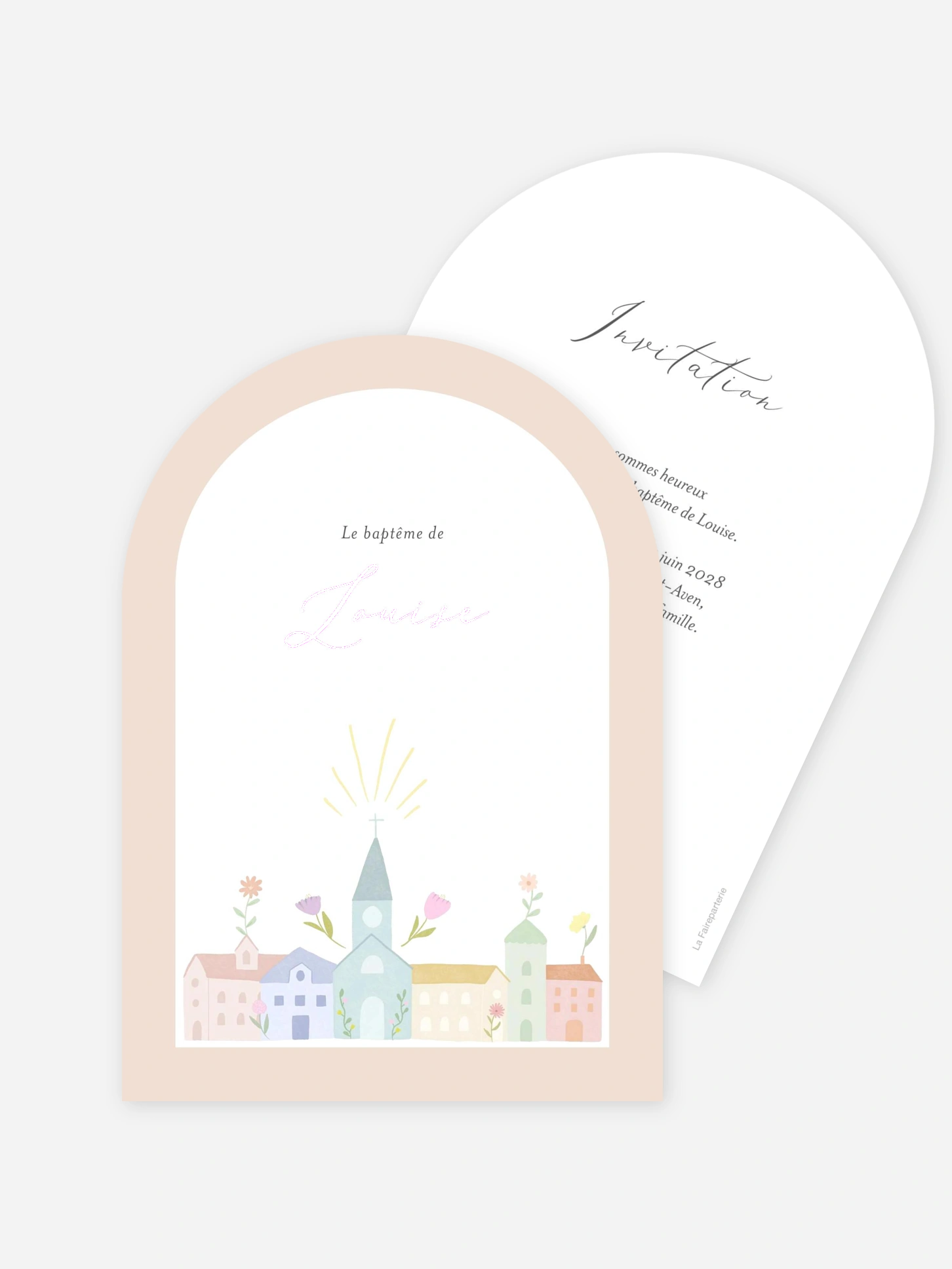 Faire-part baptême Brin de lumière