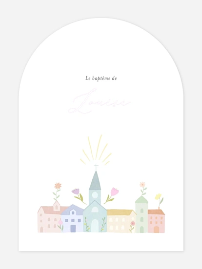 Faire-part baptême Brin de lumière