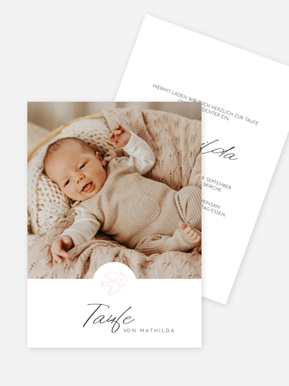 Taufeinladung Taubentanz