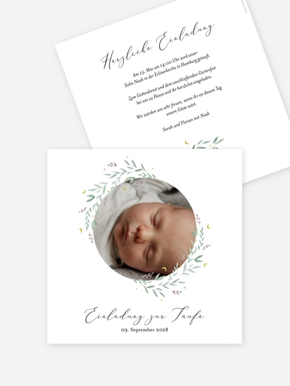 Taufeinladung Herzensfest