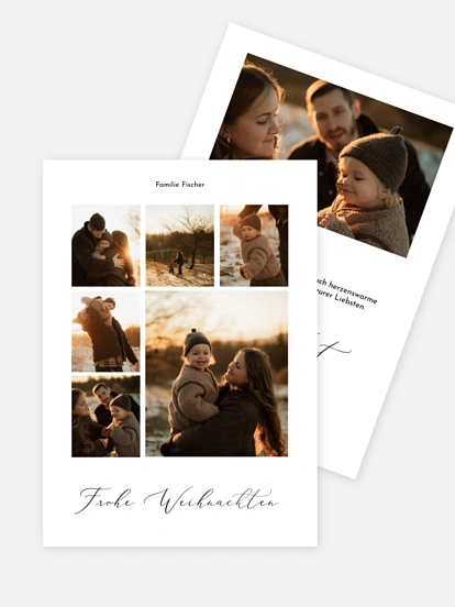 Weihnachtskarte Erste Flocken