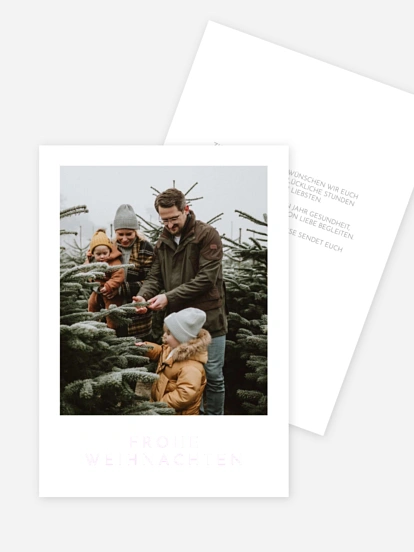 Weihnachtskarte Schlichte Festzeit