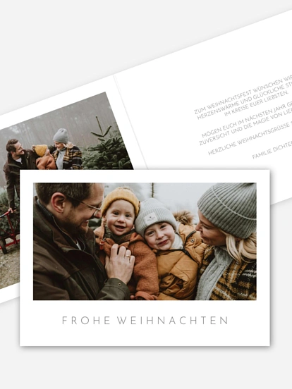 Weihnachtskarte Schlichte Festzeit